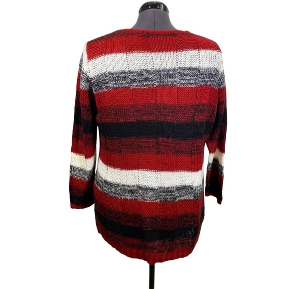 KRISTIN NICOLE Plus size 3X Pull on V neck loose knit long sleeve sweater pocket - Picture 5 of 8